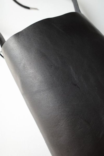 画像3: ebagos  エバゴス　　ガサレザー オイモブクロバッグ・ブラック