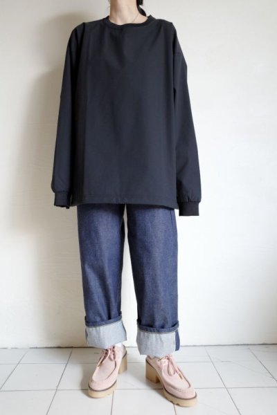 画像14: UNTRACE       UNTRACE BASIC BOX STRETCH SMOCK L/S・BLACK