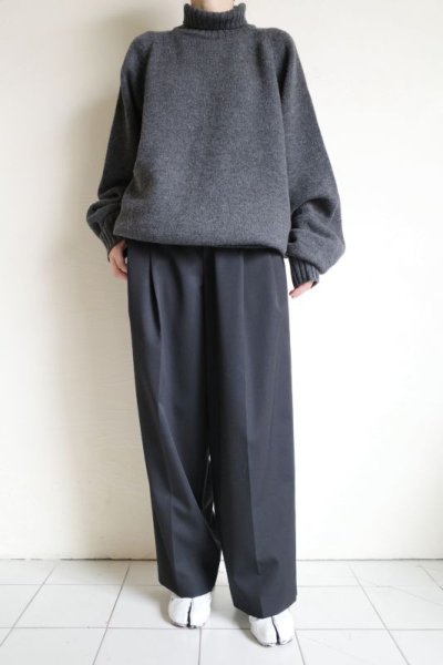画像13: stein       EX FINE LAMBS LOOSE HIGH NECK KNIT LS・CHARCOAL