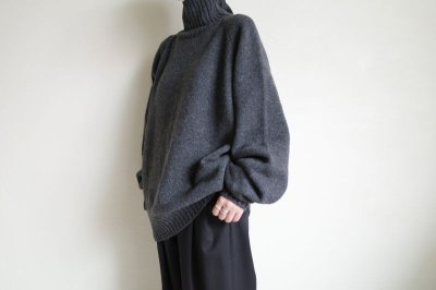 画像10: stein       EX FINE LAMBS LOOSE HIGH NECK KNIT LS・CHARCOAL