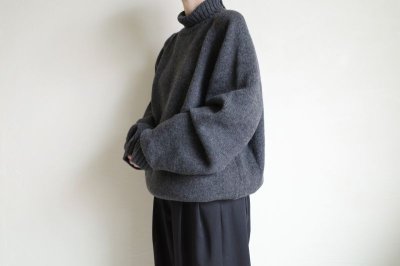 画像14: stein       EX FINE LAMBS LOOSE HIGH NECK KNIT LS・CHARCOAL