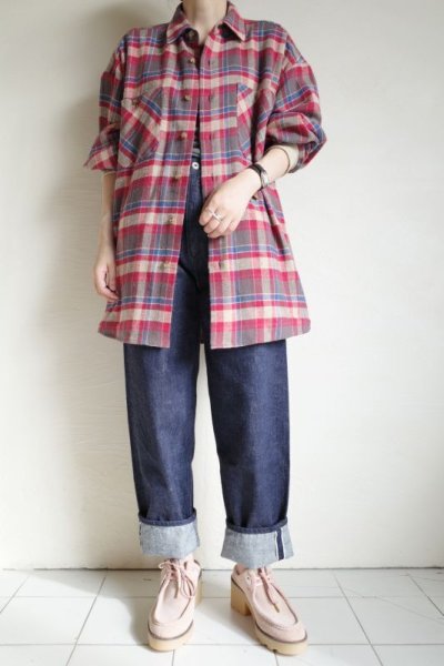 画像16: RELAX FIT       リラックスフィット ”MACRIB Flannel shirt”ネルシャツ・ネイビーチェック