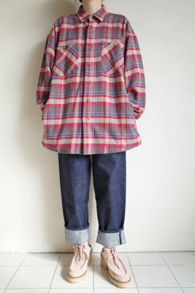 画像12: RELAX FIT       リラックスフィット ”MACRIB Flannel shirt”ネルシャツ・ネイビーチェック