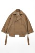 画像1: Blanc YM       short trench coat・brown (1)