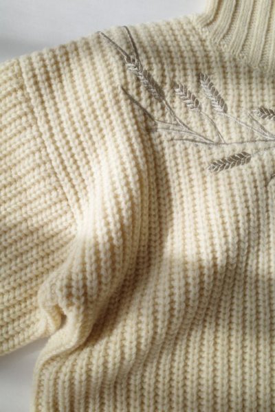 画像2: Fujimoto       high neck sweater with rye・OFF WHITE