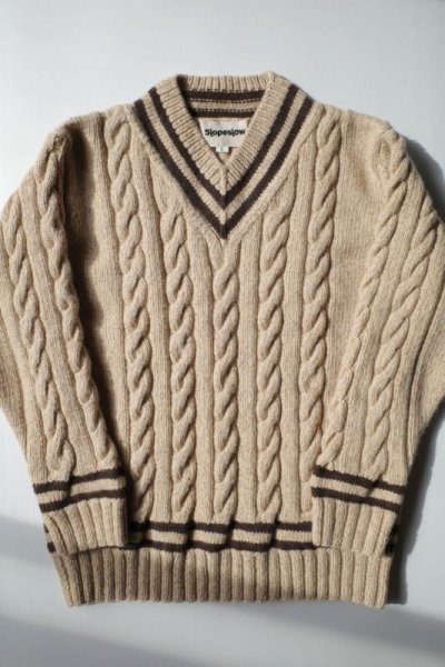 画像2: slopeslow       Cashmer HAND cricket sweater