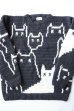 画像1: MacMahon Knitting Mills       Crew Ncek Knit Cats・BLACK (1)