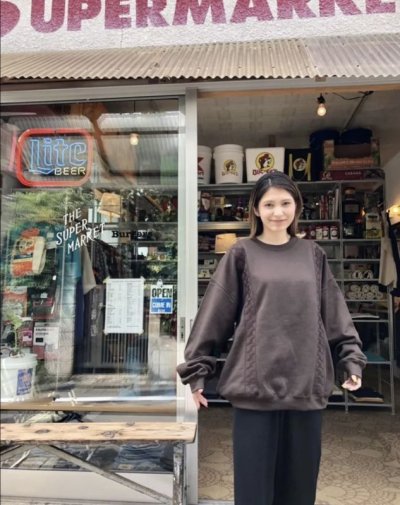 画像7: RELAX FIT       リラックスフィット ”CUBA CREWSWEAT"・ブラウン