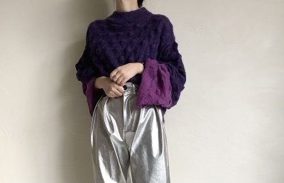 画像19: OPEN SESAME CLUB 40%OFF     mohair bubble tops・purple