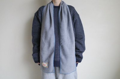 画像3: RELAX FIT       リラックスフィット ”FLEECE MUFFLER MINNEAPOLIS”・グレー×ブルー