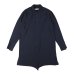 画像1: sulvam       サルバム ”long slit shirts”ロングスリットシャツ・ネイビー (1)