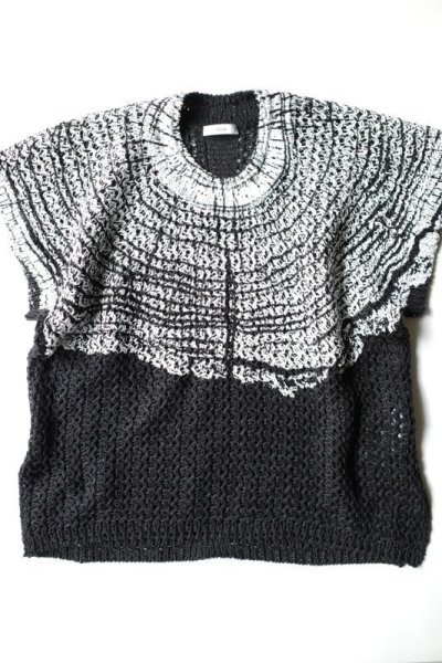 画像1: Khéiki       Printed Panel Sweater・Black