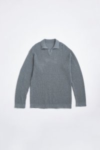 Blanc YM       skipper knit shirt slategrey