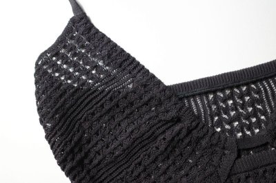 画像5: Mediam       Knit Lace Halter Tops・BLACK