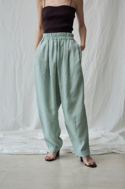 画像1: Mediam       Linen shalwar Pants・AQUA