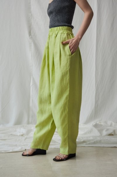 画像1: Mediam       Linen shalwar Pants・BRIGHT GREEN