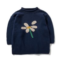 MacMahon Knitting Mills       Roll Neck Knit-Flower Petal・NAVY