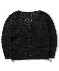 MacMahon Knitting Mills       Crochet Cardigan - SOLID・BLACK