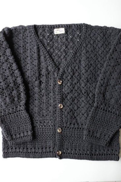 画像2: MacMahon Knitting Mills       Crochet Cardigan - SOLID・BLACK