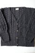 画像2: MacMahon Knitting Mills       Crochet Cardigan - SOLID・BLACK (2)