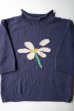 画像2: MacMahon Knitting Mills       Roll Neck Knit-Flower Petal・NAVY (2)