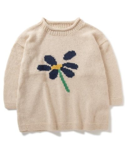 画像1: MacMahon Knitting Mills       Roll Neck Knit-Flower Petal・NATURAL