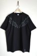 画像1: black means　 バンダナ付きプリントTシャツ・BLACK (1)