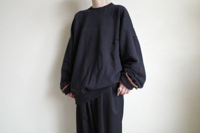 画像10: stein         OVERSIZED REBUILD SWEAT LS・BLACK