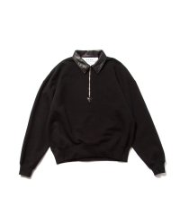 KYOU       "BROTHERS"  Eco-Leather x Heavy Weight Sweat・BLACK