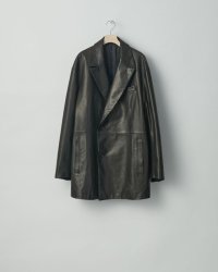 stein         LEATHER DOUBLE BREASTED JACKET