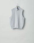 ssstein         OVERSIZED DRIVERS KNIT ZIP VEST・OFF GREY