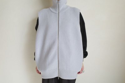 画像6: ssstein         OVERSIZED DRIVERS KNIT ZIP VEST・OFF GREY