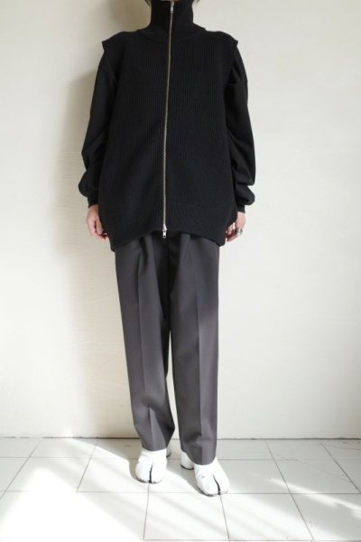 画像8: ssstein         OVERSIZED DRIVERS KNIT ZIP VEST・BLACK