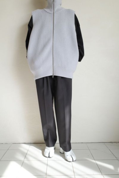 画像8: ssstein         OVERSIZED DRIVERS KNIT ZIP VEST・OFF GREY