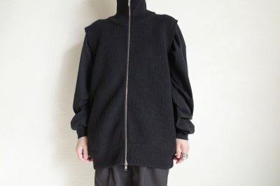 画像5: ssstein         OVERSIZED DRIVERS KNIT ZIP VEST・BLACK