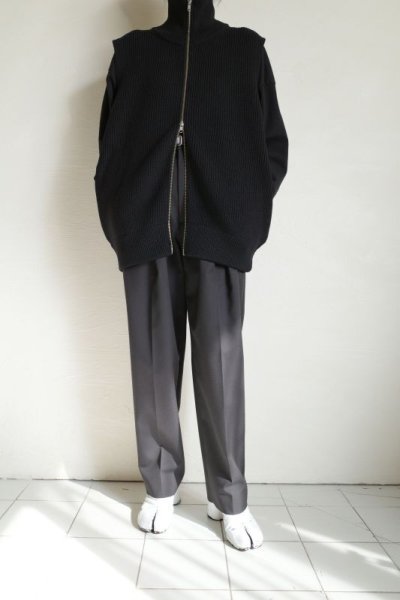 画像11: ssstein         OVERSIZED DRIVERS KNIT ZIP VEST・BLACK