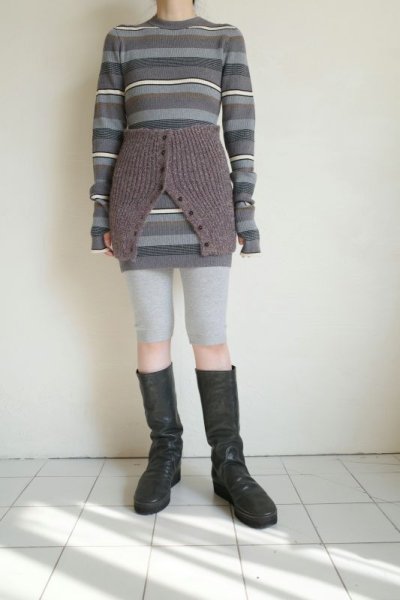 画像17: Mediam       Rib Border Tops・GRAY