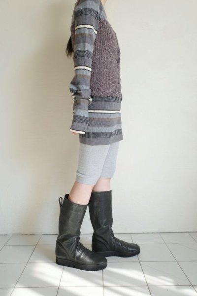 画像16: Mediam       Rib Border Tops・GRAY
