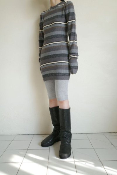画像15: Mediam       Rib Border Tops・GRAY