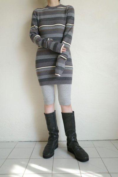 画像14: Mediam       Rib Border Tops・GRAY