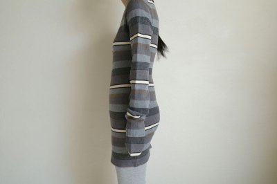 画像12: Mediam       Rib Border Tops・GRAY