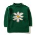 画像1: MacMahon Knitting Mills       Roll Neck Knit-Flower ・GREEN (1)