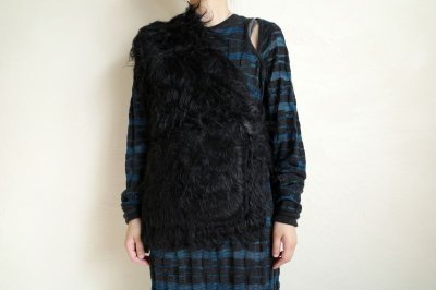 画像9: Mediam       Shaggy One Shoulder Vest・BLACK