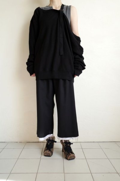 画像12: TAKAHIROMIYASHITATheSoloist.       drop shoulder crewneck sweatshirt.・BLACK