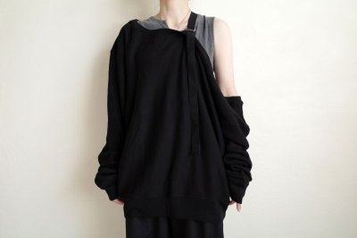 画像9: TAKAHIROMIYASHITATheSoloist.       drop shoulder crewneck sweatshirt.・BLACK