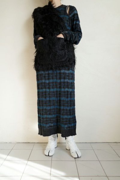 画像12: Mediam       Shaggy One Shoulder Vest・BLACK