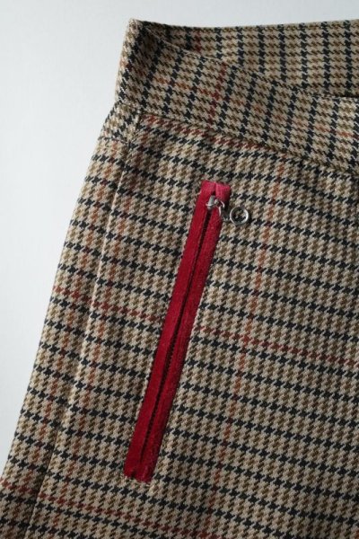 画像3: black means　 ハウンドトゥースフレアトラウザーズ