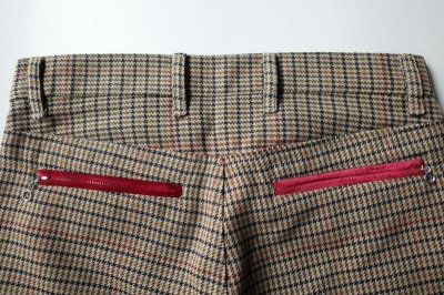 画像6: black means　 ハウンドトゥースフレアトラウザーズ