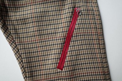 画像4: black means　 ハウンドトゥースフレアトラウザーズ