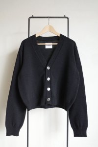 TAKAHIROMIYASHITATheSoloist.       shetland wool cropped cardigan.・black